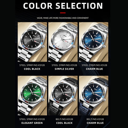 TPW Brand Men's Fashion Luminous Calendar Week Multifunctional Quartz Watch Men's Gifts