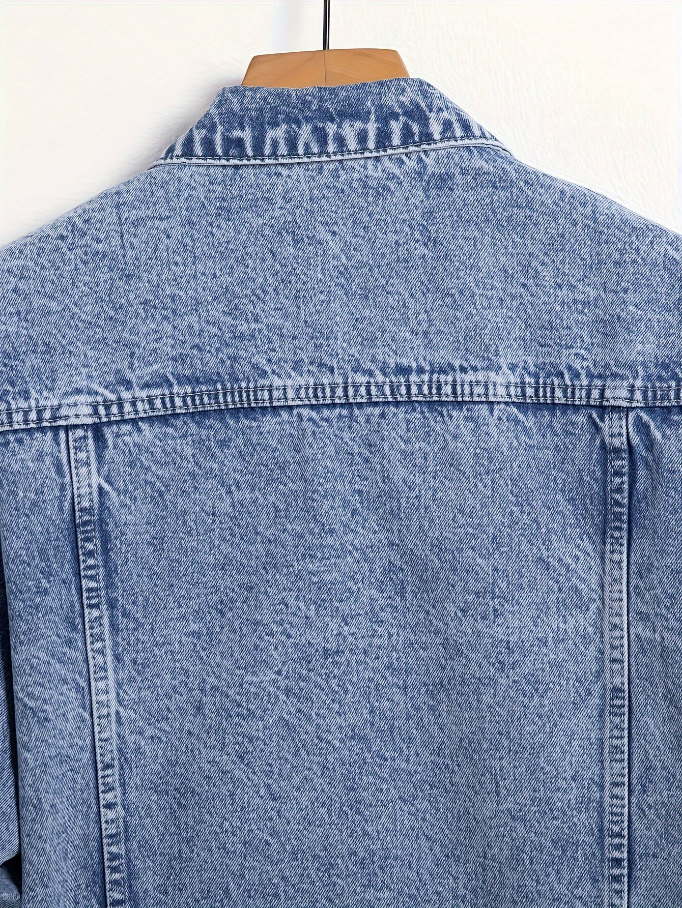 Men's Denim Jacket, Turn-Down Collar, Regular Fit Classic Design Denim Coat For Spring & Autumn