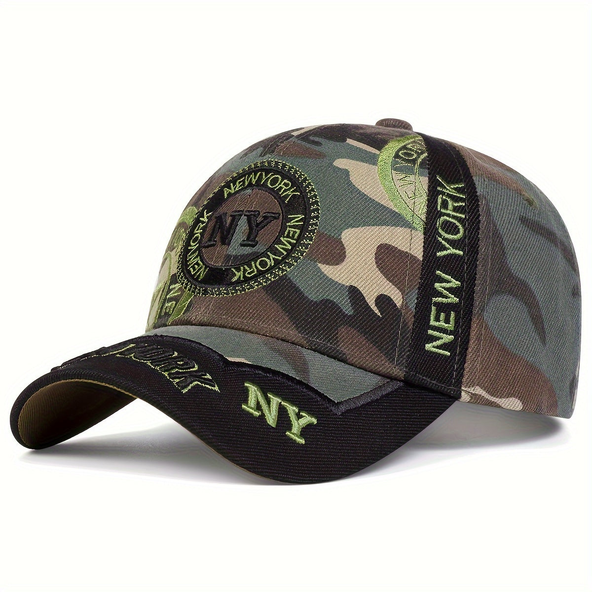 1pc Men's NY Letter Stitching Baseball Cap Outdoor Adjustable Sun Protection Casual Hat Suitable for Spring and Autumn Travel and Beach Party