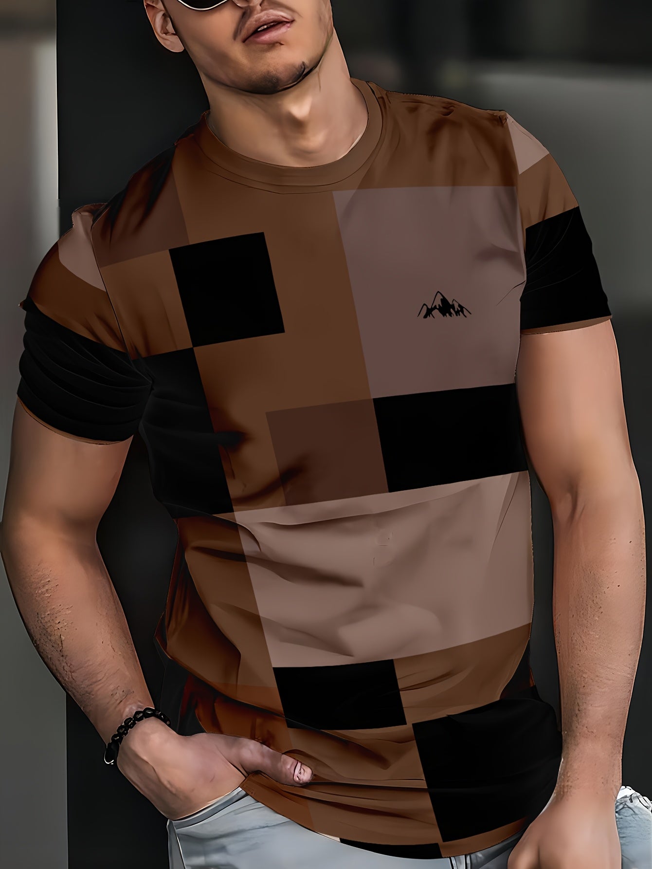Men'S Stylish Coffee-Themed Graphic T-Shirt - Casual Crew Neck, Short Sleeve, All-Season Comfort Fit, Casual Attire | Modern Casualwear | Comfortable Fit