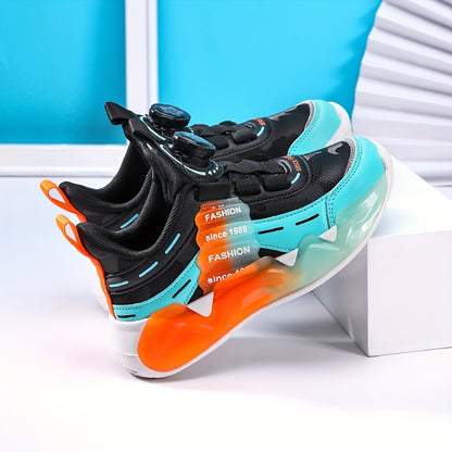 Boys' Ultra-Light Running Shoes with Rotating Buckle - Breathable, Non-Slip Sole for Outdoor Activities, Fall/Winter Collection