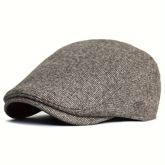 Unisex Winter Warm News Cap - Soft Textured Fabric, Classic Retro Design, Solid Color Casual Hat for Men & Women, Autumn & Cold Weather, Winter Hat, Outdoor Headwear, Vintage Style, Durable Construction, Fashion Lovers
