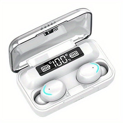 [9D Stereo Sound Noise-Canceling Earbuds] HiFi 9D Stereo Sound TWS Wireless Earbuds - Noise-Canceling In-Ear Sports Headset with LED Charging Case
