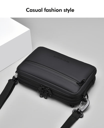 WEIXIER Unisex Fashion Messenger Bag, Shoulder Satchel with Detachable Strap, Polyester Lined, Business Briefcase for Commuting & Outdoor, Ideal Gift for Husband Or Boyfriend