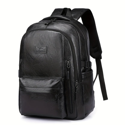 1pc Men's Business Backpack, Casual Synthetic Leather Backpack for Daily Commute, Outdoor & Sporty Style, Fashionable Trendy Backpack 501bd37