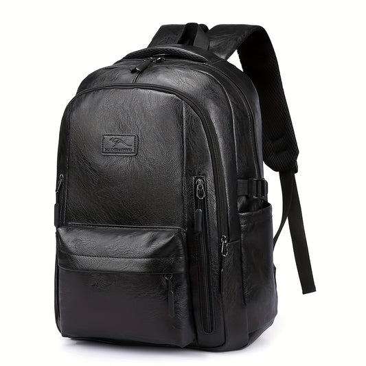1pc Men's Business Backpack, Casual Synthetic Leather Backpack for Daily Commute, Outdoor & Sporty Style, Fashionable Trendy Backpack 501bd37