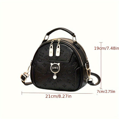 Stylish Women's Handbag - Two-Tone Red & White Design, Embossed Floral Pattern, Adjustable Crossbody Strap, Golden-Tone Hardware, Perfect for Casual Outings & Commuting, Ladies Handbags