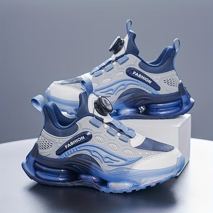 New Youngsters's Fashion Casual Sports Shoes Outdoor Running Shoes with Rotating Buttons and Soft Soles