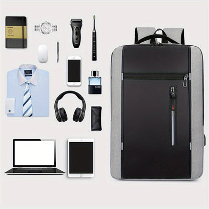 Three-Piece Set: Laptop Bag, Chest Bag, Wallet - Multi-Layer Oxford Fabric Adjustable Shoulder Backpack with Reflective Strip Design, Breathable Wide Strap Large Capacity Casual Storage Bag for Men, Suitable for Daily Commute