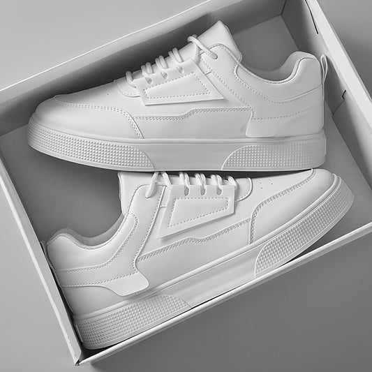 Men'S Stylish Low-Top Sneakers - Comfortable, Versatile Lace-Up with Durable PVC Sole, Ideal for Outdoor Activities, Casual Wear, and Skateboarding, Casual Footwear | Minimalist Design | Comfortable Footwear