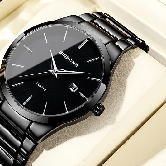 Men's quartz watch alloy strap watch calendar watch sports leisure waterproof Men's watch