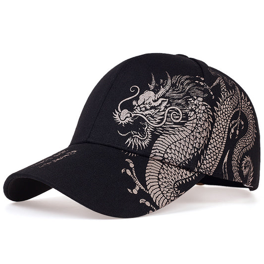 Men's Dragon Design Baseball Cap, 3 Colors Available