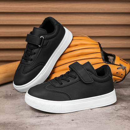 Youngsters' Comfortable Low-Top Casual Sneakers with Easy Closure, Durable & Non-Slip, Unisex Outdoor Play Shoes, Stylish and Comfortable Choice for School and Daily Outings, Perfect for Hiking and Skateboarding