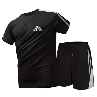 Men'S Casual Sportswear Set, Trendy And Versatile Two-Piece Outfit.