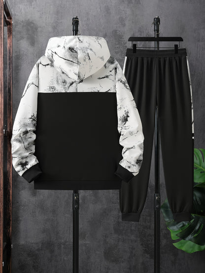 Men's Casual Sportswear Set: New Summer Fashion Hooded Jacket Two-Piece Outfit