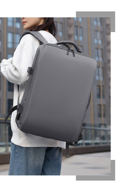 Men's Professional Laptop Backpack - Large Capacity Business Backpack with 39.62cm Laptop Compartment, Heavy-Duty Zipper Closure, Padded Shoulder Straps - Sleek Black Backpack for Office, Travel, Meetings - Durable Carry-On B