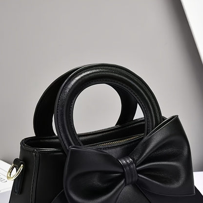 Large Capacity Practical Crossbody Women'S Bag 2025 New Commuting Versatile Cute Elegant Bow Design Fashionable Lightweight Fresh Street Outing Essential Shoulder Bag