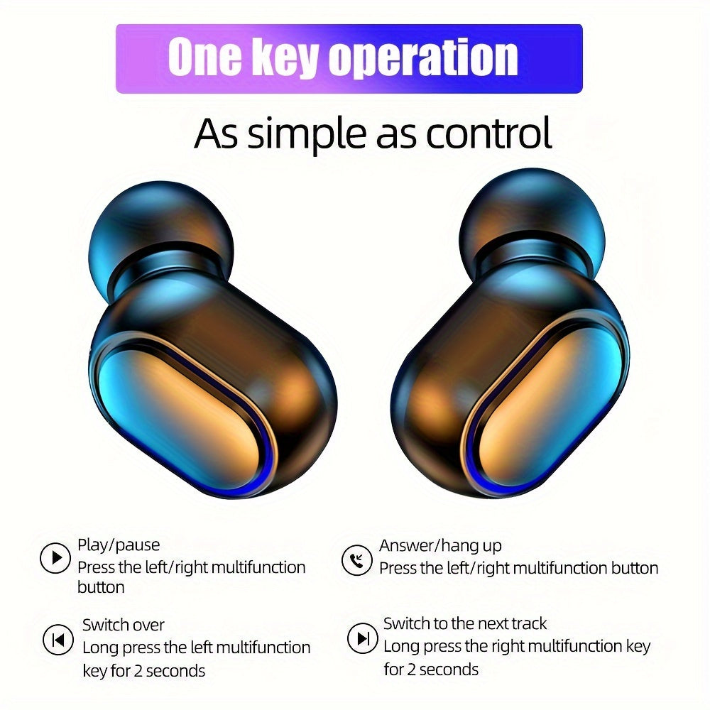 [Wireless Earbuds] 2024 New Wireless Earphones Headphones | with LED Display Touch In-Ear TWS Wireless Earbuds | for iOS/Android | Sports Music Game Headse