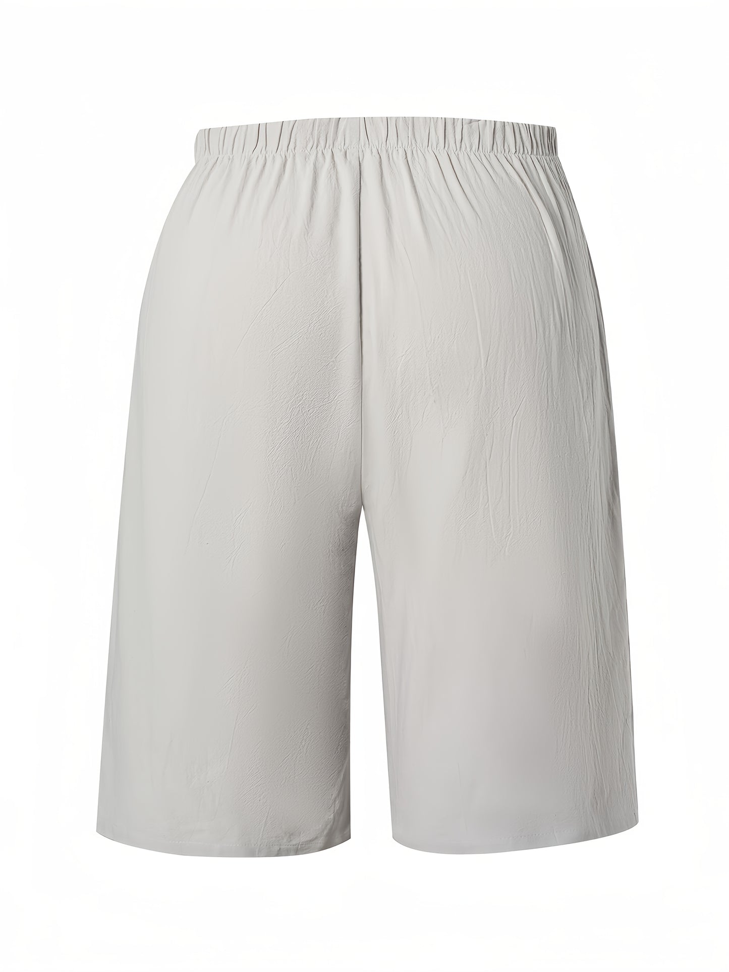 Women's Casual Solid Color Shorts with Faux Drawstring, Polyester, Machine Washable - All Seasons, Beach Pants, Leisure Style, ALL/Global/All