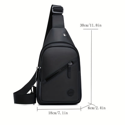 Stylish Men's Chest Bag Multifunctional Student Crossbody Bag Daily Commuting Trendy Versatile Shoulder Bag Outdoor Sports Bag Riding Small Backpack