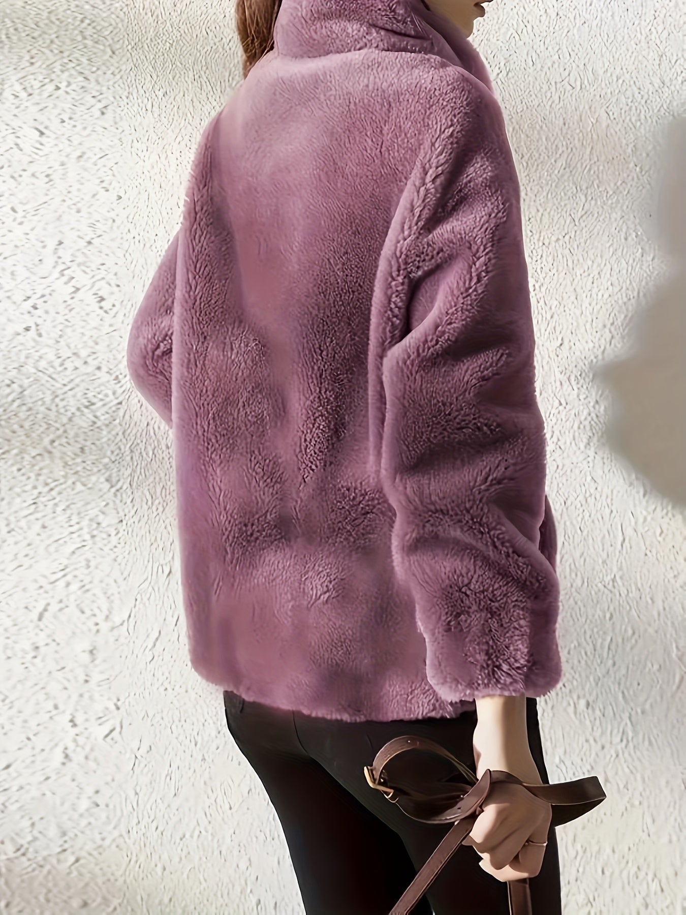 Plus Size - New Women'S Fleece Jacket, Winter Cardigan Sweatshirt, Thick And Warm Double-Sided Coral Fleece, Loose And Stylish Outerwear.