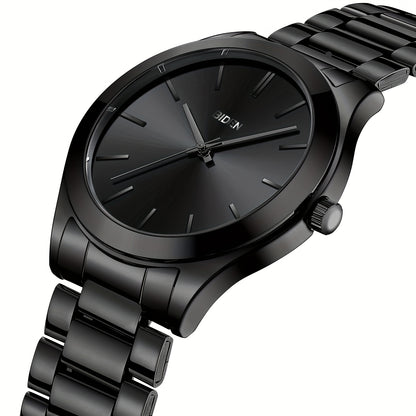 Simple Men'S Watch Black Waterproof Quartz Watch