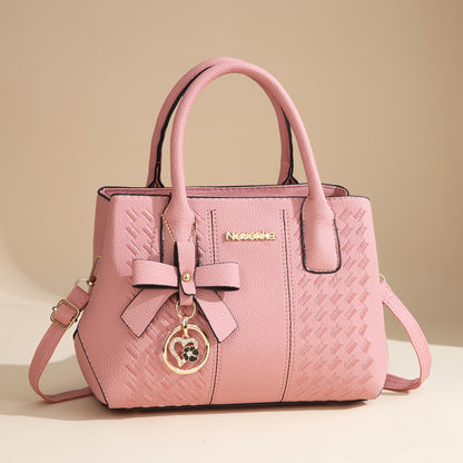 Gift for Mom, Stylish Large Capacity Crossbody Bag with Embroidery, Shoulder or Diagonal Carry Women's Handbag, Fashionable Tote Bag for Family, Perfect Gift for Mother
