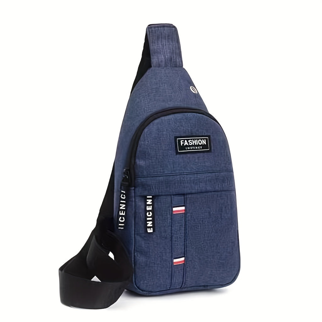 Men'S Canvas Backpack, Black, Multi-Compartment, Adjustable Straps, Woven, Spiked Details, Daily Commute Style, Hand Washable, Uncharged, for Travel & Everyday Use