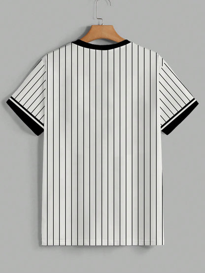 Men'S Los Angeles California Striped T-Shirt - Casual Short Sleeve Crew Neck, Breathable Summer Outdoor Sports Top, White with Black Letter Print, Regular Fit Tee for Casual Attire, Breathable Clothing | California Pride Shir