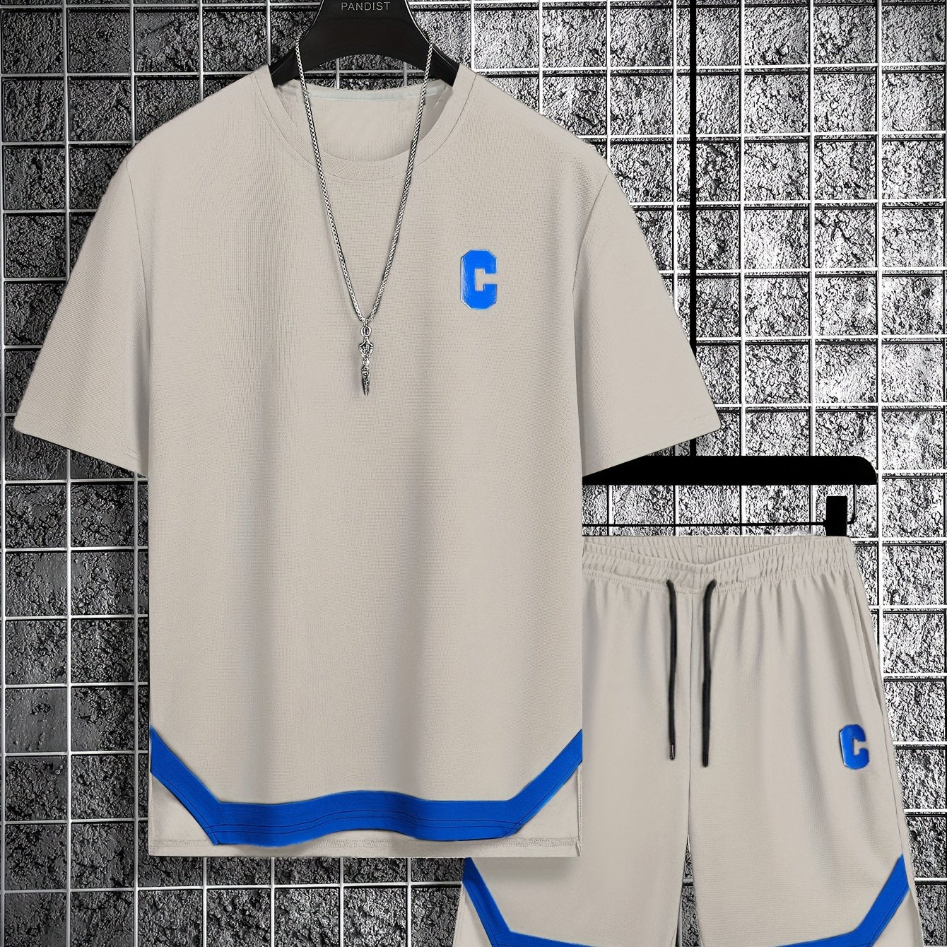 Men'S Casual Sportswear Set, Trendy And Versatile Two-Piece Outfit.