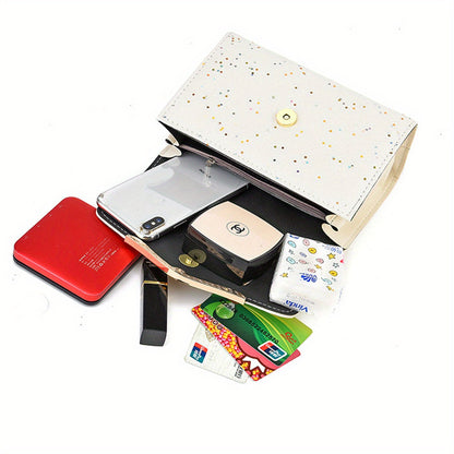 Simple and fashionable chain shoulder bag. 2025 style underarm bag solid color shoulder bag, 3 colors optional sequin trend, versatile fashion casual messenger bag, suitable for daily, work, commuting, play, holiday gifts