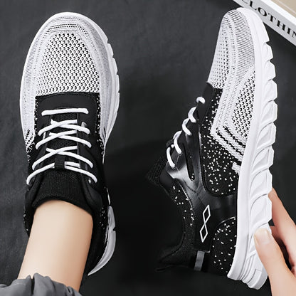 Men's Spring Collection Athletic Footwear - Breathable Mesh, Lace-Up, Fashionable for Outdoor Activities & Daily Use