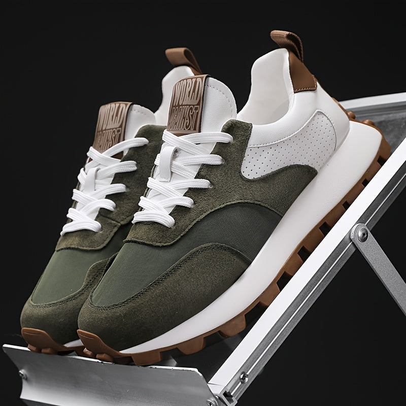 Men'S Casual Fashion Sneakers - Versatile & Stylish Dad Shoes with Rubber Sole, Lace-Up, Round Toe, Low Top Design for Outdoor, Hiking & Everyday Wear, Hiking Footwear|Modern Sneakers|Durable Rubber Sole