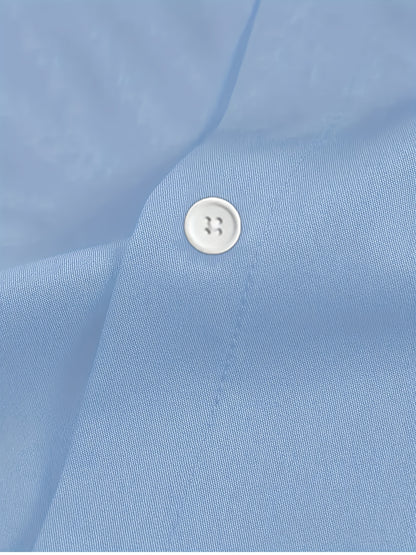 Men's Classic Solid Color Long Sleeve Dress Shirt - Regular Fit Point Collar, Non-Stretch Fabric for Office, Business & Casual Wear, All-Season Versatile Wardrobe Staple, Everyday Comfort, Sleek Appearance, Easycare Material