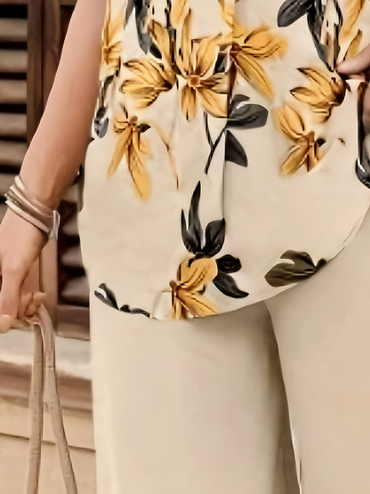 Vintage Print Two-Piece Set