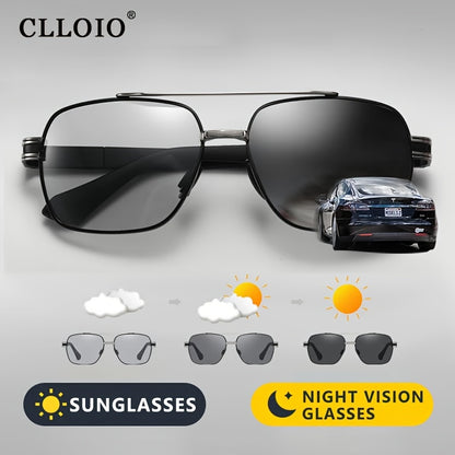 CLLOIO Top Quality Photochromic Men Women Polarized Driving Chameleon Anti-glare Sport UV400