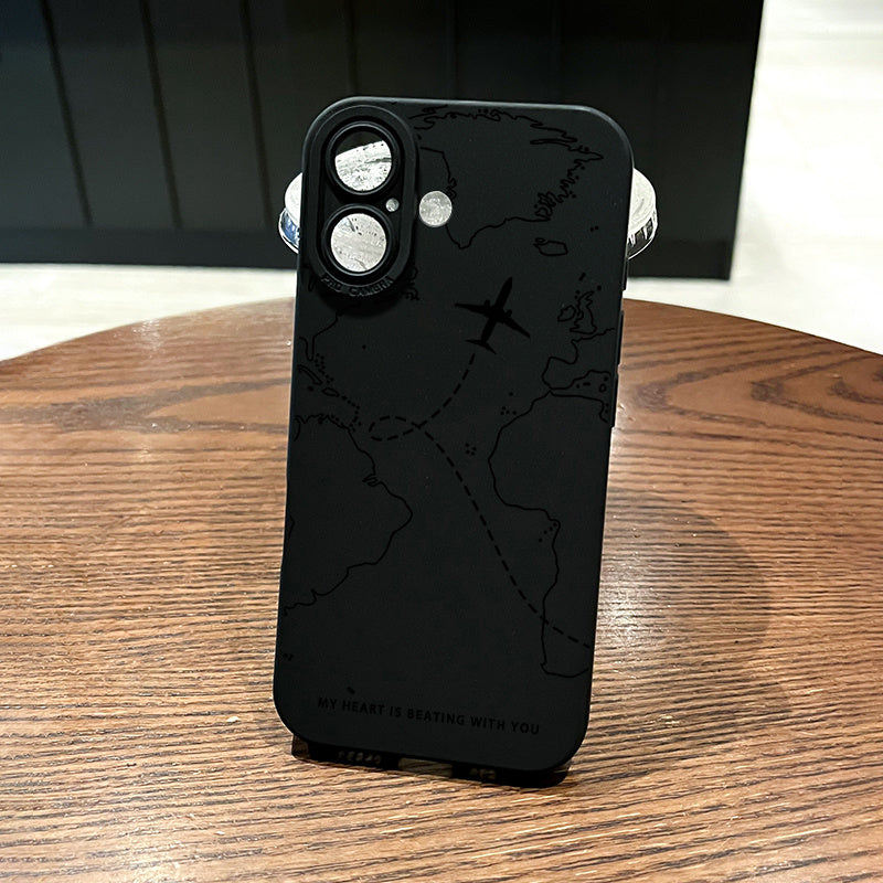 iPhone 16 15 14 13 12 11 Pro Max XS XR SE Թեժ վաճառքի սիլիկոնե հարվածակայուն երթուղու քարտեզ Pattern Phone Case 2024 Նոր Սուրբ Ծննդյան Թրենդ բջջային հեռախոսի պատյան TH1