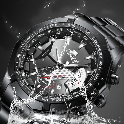 Men's Casual Sports Calendar Quartz Watch, Business Fashion Wristwatch