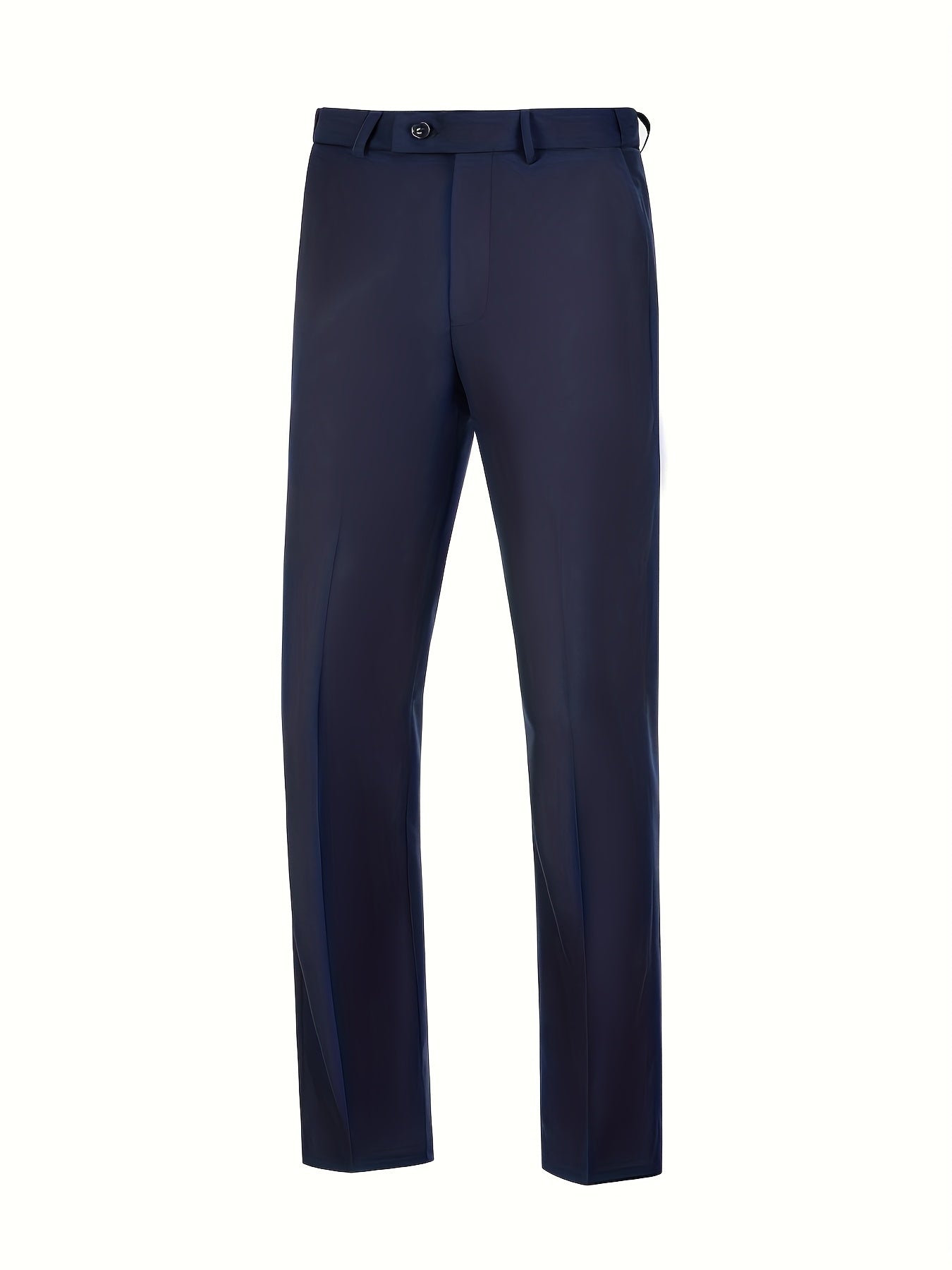 SAILIINY Men'S Solid Color Polyester Viscose Blend Dress Pants, Regular Fit All-Season Party Suit Trousers with Pockets, 80% Polyester 20% Viscose, 240g/m² Woven Fabric, 100% Polyester Lining, for Mature Occasions