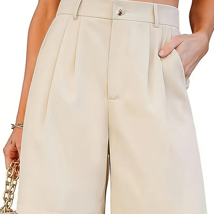 Elegant High-Waisted Summer Shorts for Women