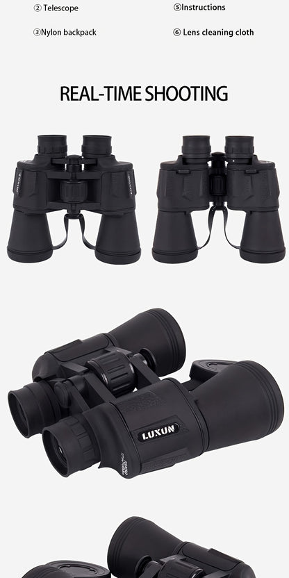 10X50 High Magnification Binoculars - Professional HD Optics for Concerts, Bird Watching, Sports Events & Hunting, Includes Portable Bag & Shoulder Strap, Durable Rubber Material, Compact Design for Easy Travel, Concerts, Bir
