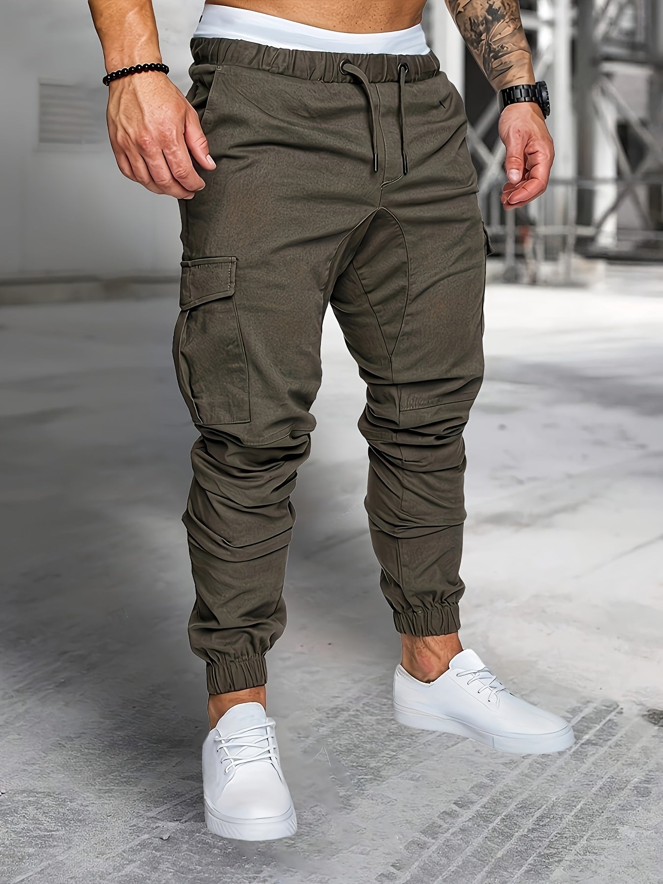 Men's Cargo Pants Outdoor Hiking Multi-Pocket Utility Long Trousers, Casual Style, For All Seasons