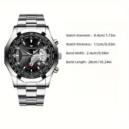 Men's Large Dial Watch, Creative Calendar Wrist Watch