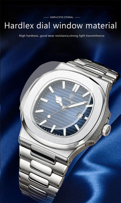 POEDAGAR New Men's Watch With Luminous Calendar, Trendy For Students, Cool And Hot Sale Quartz Wristwatch