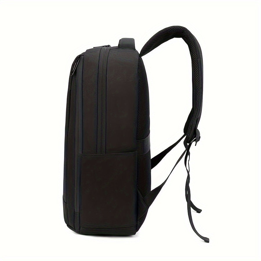 Lightweight Black Laptop Backpack - Durable, Adjustable Shoulder Straps, Zippered Compartments - Ideal for Travel & Daily Use, Laptop Bag