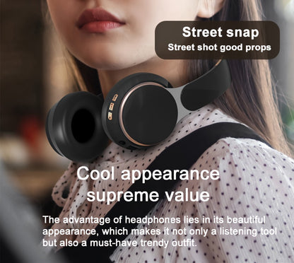1pc Retro Style Wireless Headphones with HiFi Sound, Foldable & Portable Design, Built-in Radio, Condenser Mic, Button Control, Compatible with Cellphones, Ideal for Gaming, Exercise, Home Use - 5.3 Chip, Type-C Charging, Non