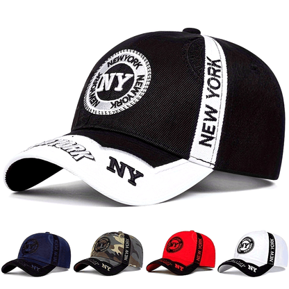 1pc Men's NY Letter Stitching Baseball Cap Outdoor Adjustable Sun Protection Casual Hat Suitable for Spring and Autumn Travel and Beach Party