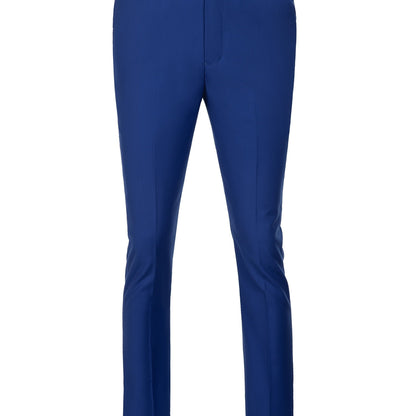 SAILIINY Men'S Solid Color Polyester Viscose Blend Dress Pants, Regular Fit All-Season Party Suit Trousers with Pockets, 80% Polyester 20% Viscose, 240g/m² Woven Fabric, 100% Polyester Lining, for Mature Occasions