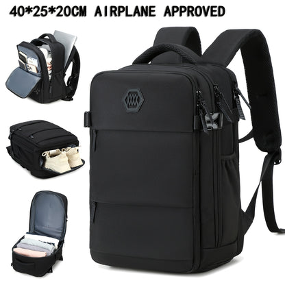 Travel Backpack for Men, Airline-Approved Carry-On Luggage, 15.6-Inch Laptop Business Bag, Weekend Leisure Hiking and Casual Daypack