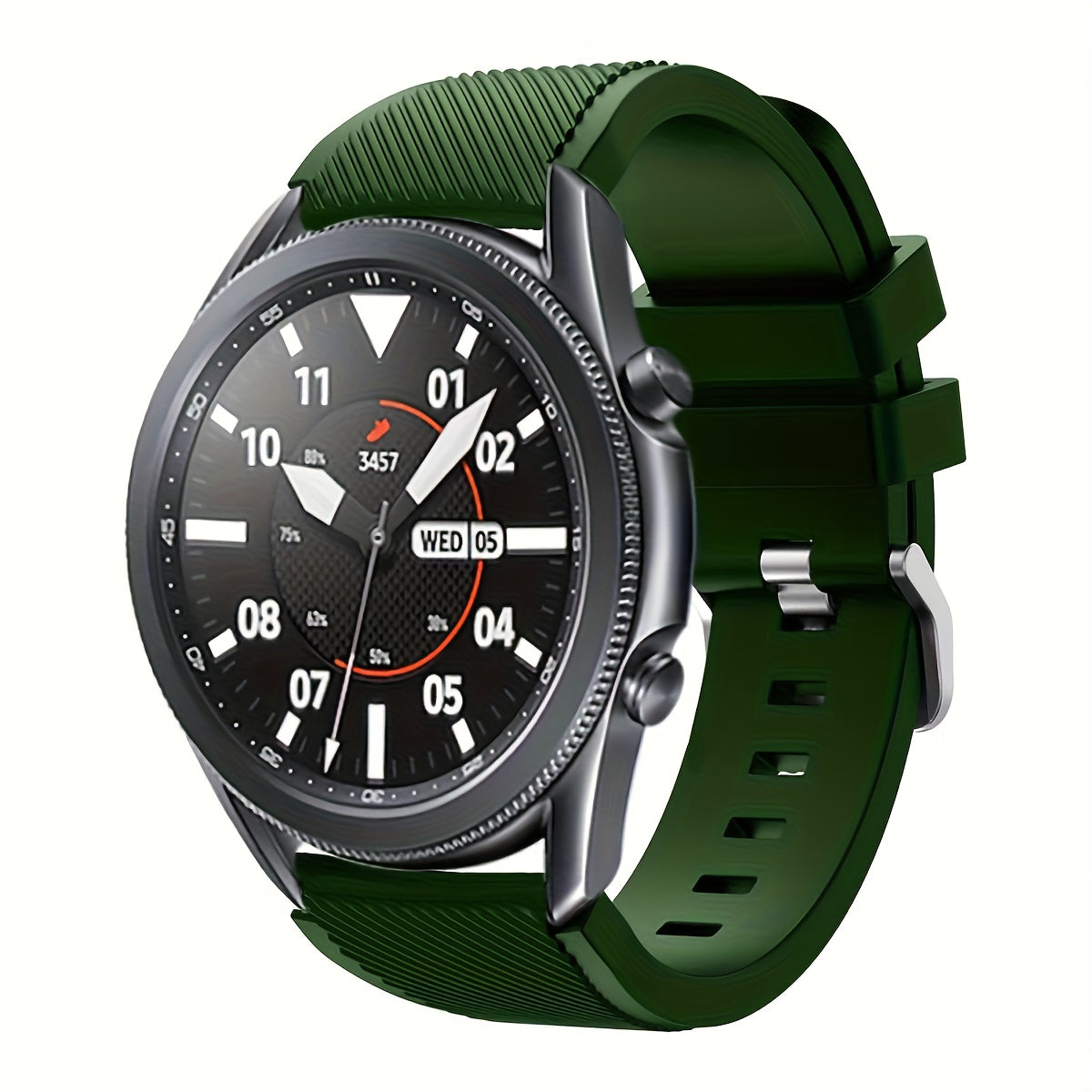 Smart Watch Band Compatible with Gear S3 Frontier/Classic/Galaxy Watch 46mm, 1pc 20mm 22mm Soft Replacement Sport Bracelet Strap for Gear S3 Frontier/ Classic/ Moto 360 2 2nd Men (Green) Silicone Watch Band Smart Watch Strap